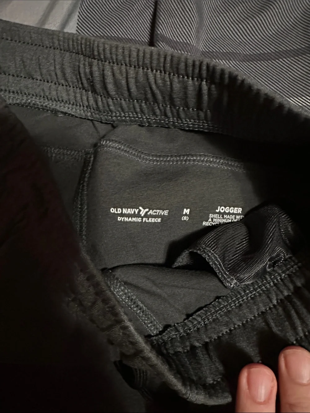 Boys Charcoal Gray & black Active Jogger Pants - Drawstring Waist Old Navy NWT